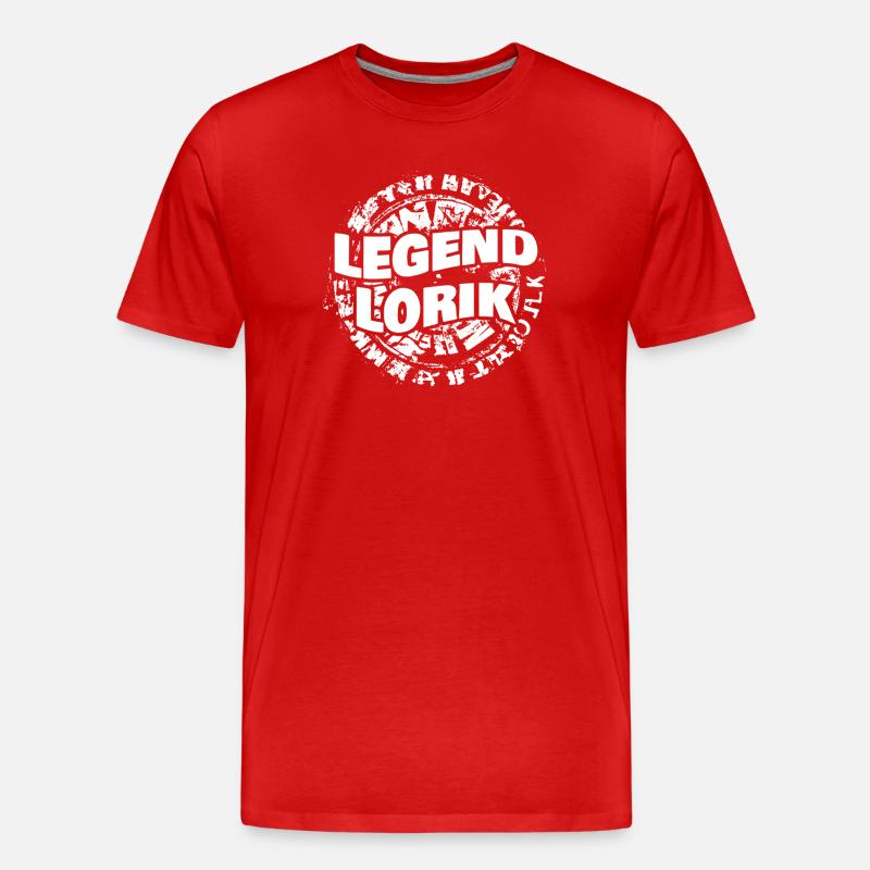 Vorname Lorik - Männer Premium Bio T-Shirt - Rot