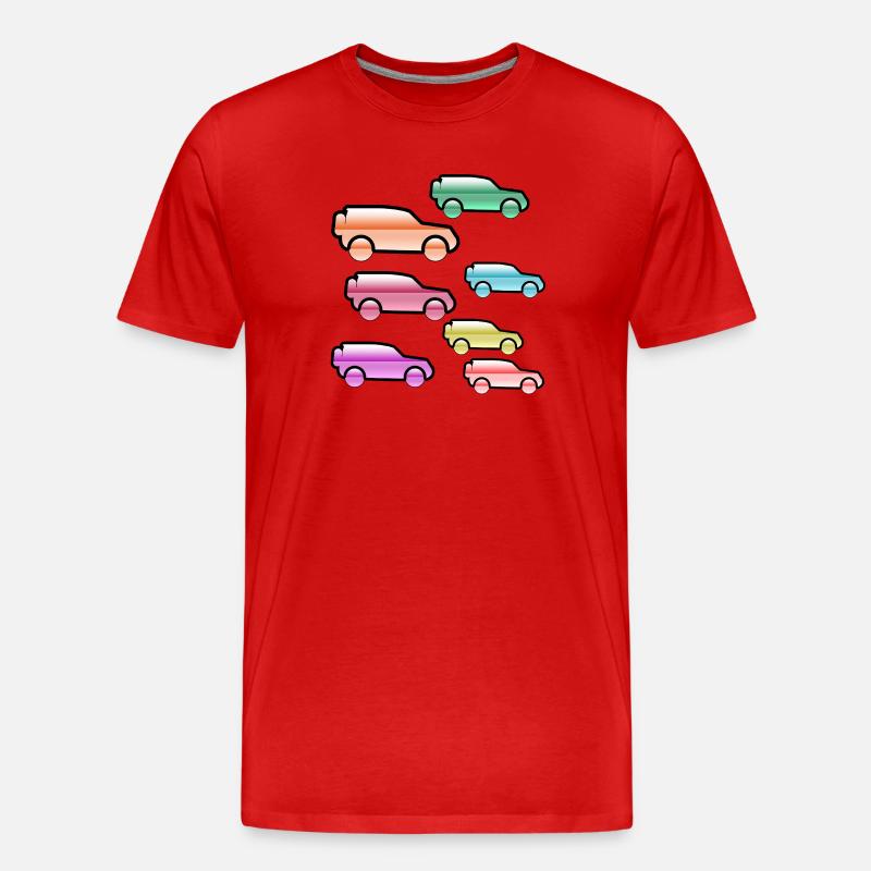 Autos - Männer Premium Bio T-Shirt - Rot