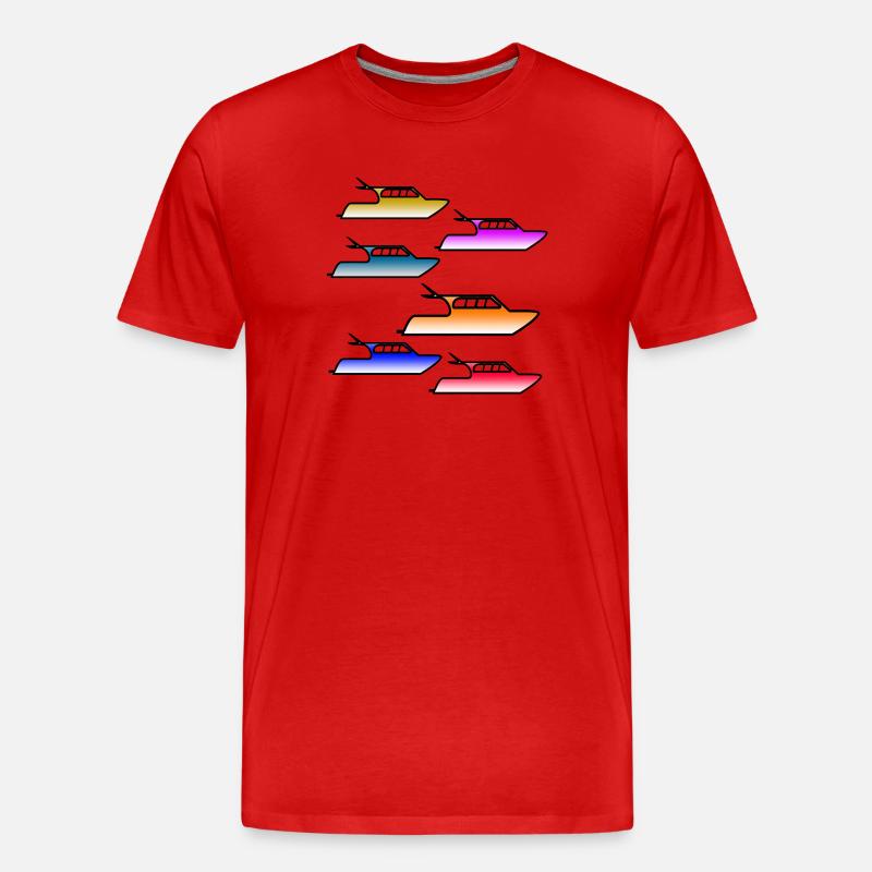 Motorboote - Männer Premium Bio T-Shirt - Rot