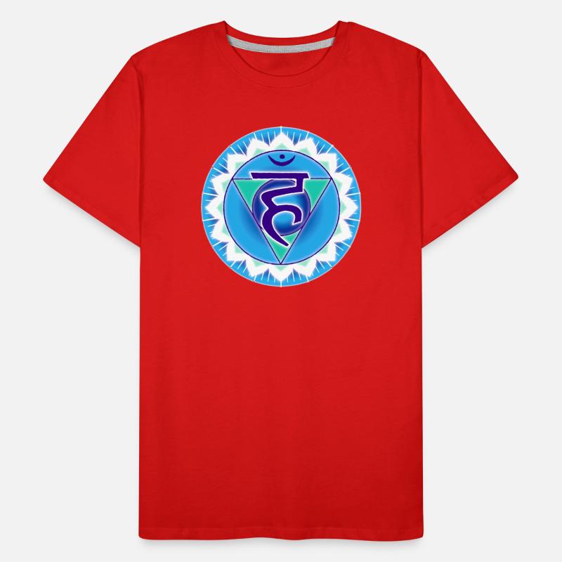 Chakra de la gorge Vishuddha T-shirt bio Premium Homme