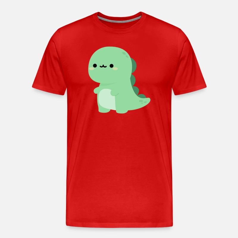 T-rex Rexy - Männer Premium Bio T-Shirt - Rot