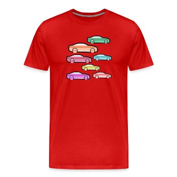 Automobiles - T-shirt bio Premium Homme - rouge - Devant - Damien (186cm)