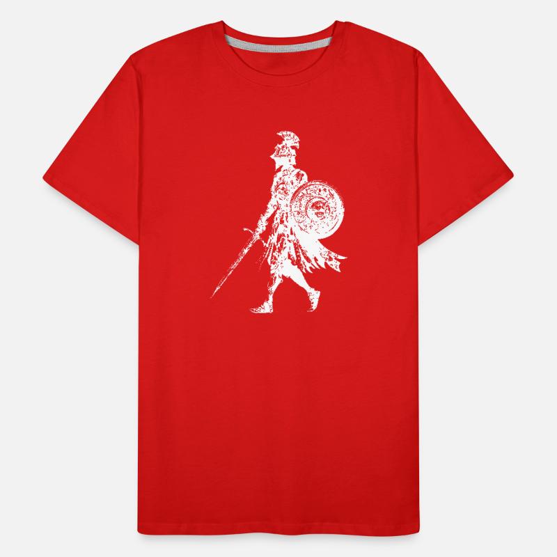 Knight Silhouette Shield Sword Men's Premium Organic T-Shirt
