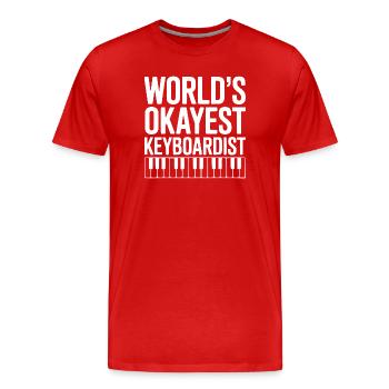 Der beste Keyboarder der Welt - Männer Premium Bio T-Shirt - Rot - Vorne - Damien (186cm)