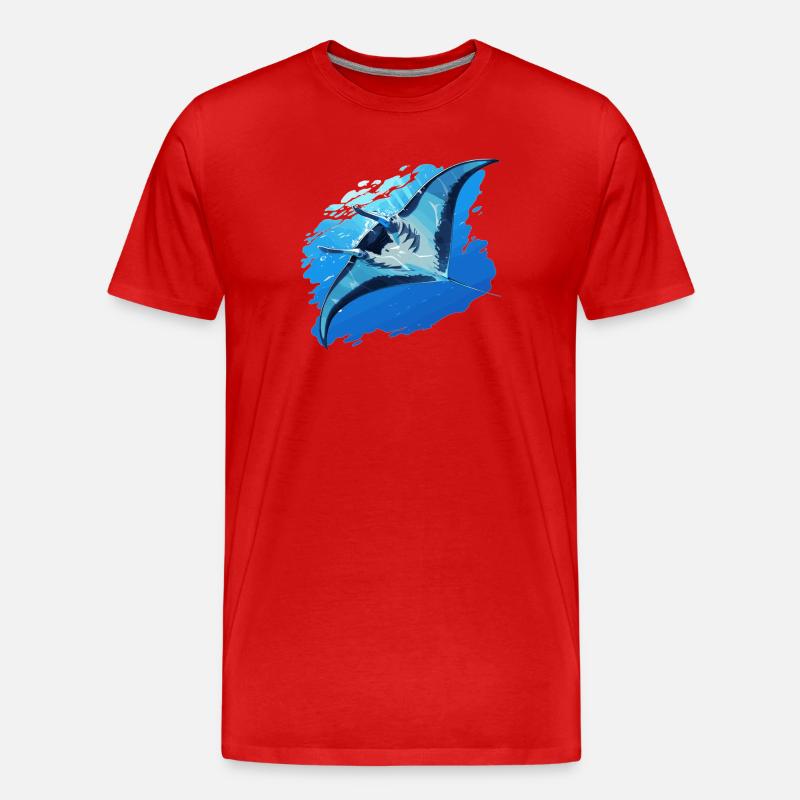 Rays Manta Rays - Men's Premium Organic T-Shirt - red