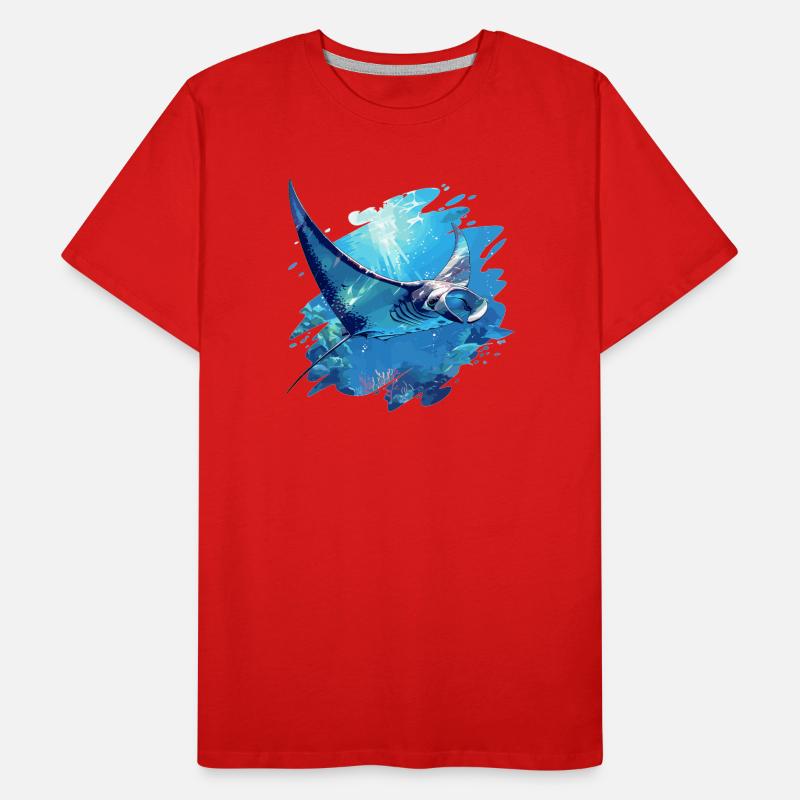 Rochen Mantarochen Männer Premium Bio T-Shirt