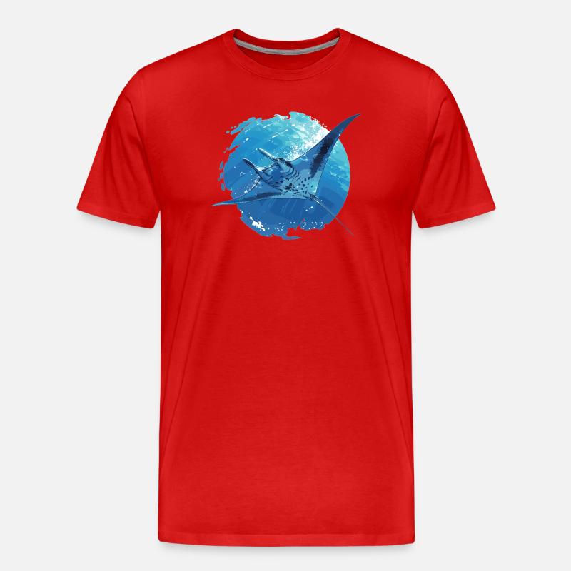 Rays Manta Rays - Men's Premium Organic T-Shirt - red