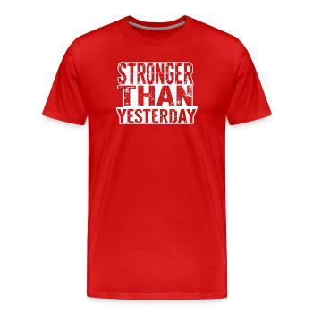 Conception renforcée - T-shirt bio Premium Homme - rouge - Devant - Damien (186cm)