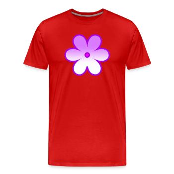 Blume - Männer Premium Bio T-Shirt - Rot - Vorne - Damien (186cm)