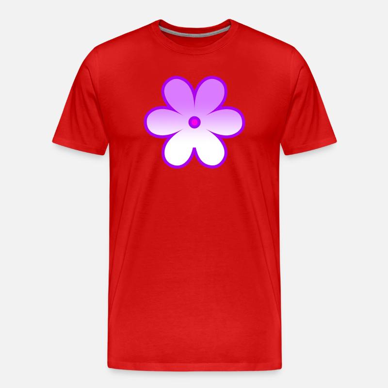 Blume - Männer Premium Bio T-Shirt - Rot