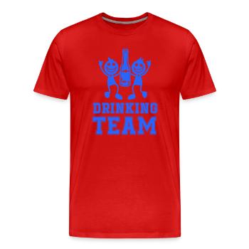 Friends Drinking Beer Bottle Heroes - Men's Premium Organic T-Shirt - red - Front - Damien (186cm)
