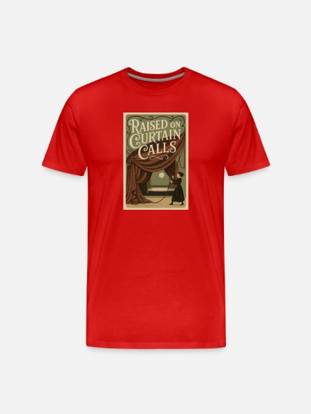 Aufgewachsen mit Applaus | Theater - Männer Premium Bio T-Shirt - Rot