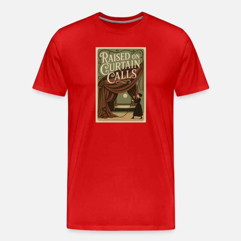 Aufgewachsen mit Applaus | Theater - Männer Premium Bio T-Shirt - Rot