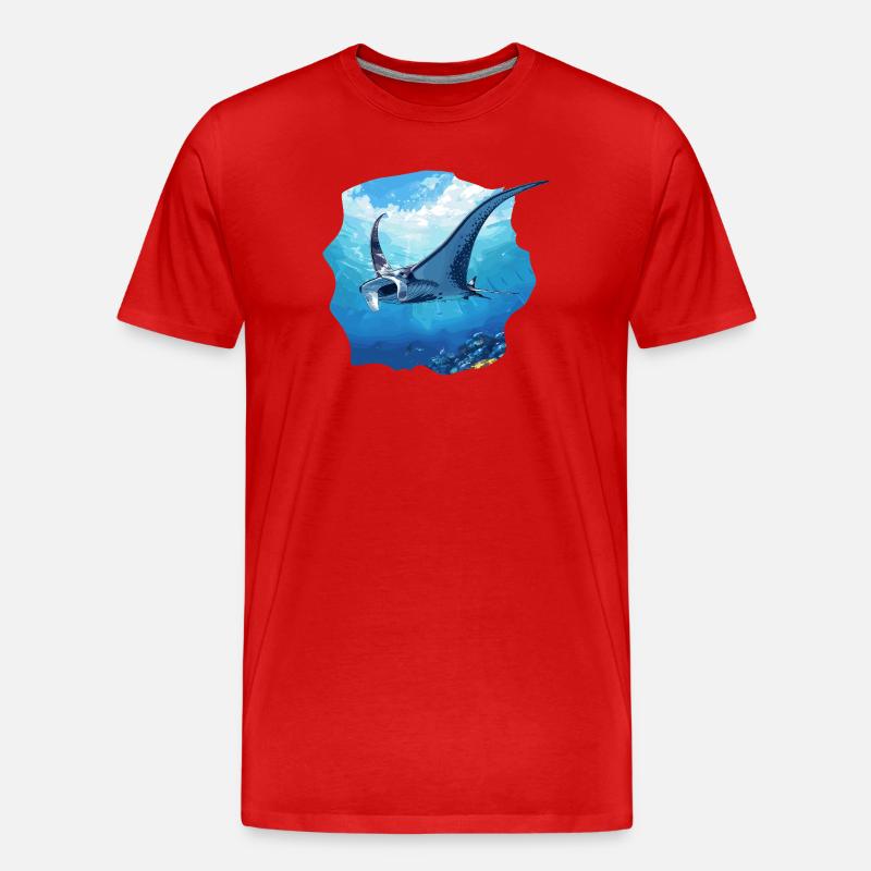 Rays Manta Rays - Men's Premium Organic T-Shirt - red