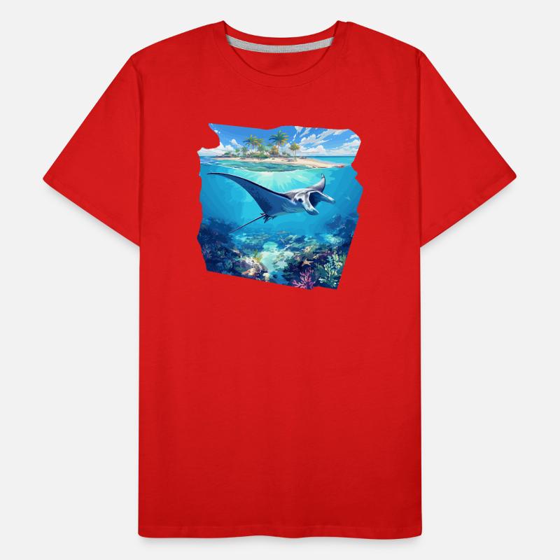 Rochen Mantarochen Männer Premium Bio T-Shirt