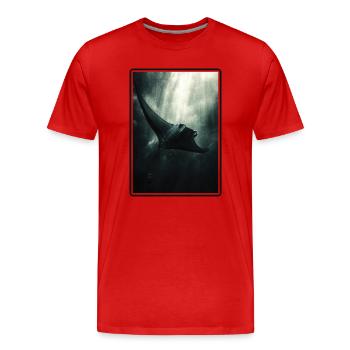 Raies Manta Raies - T-shirt bio Premium Homme - rouge - Devant - Damien (186cm)