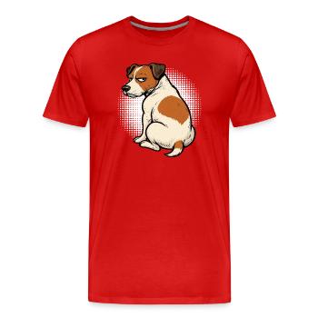 Jack Russel terrier Jack russel Besitzer Jacky - Männer Premium Bio T-Shirt - Rot - Vorne - Damien (186cm)