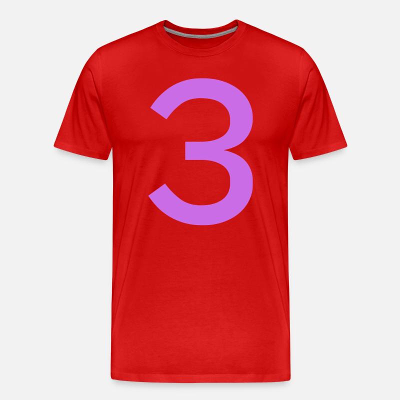 3 - Männer Premium Bio T-Shirt - Rot