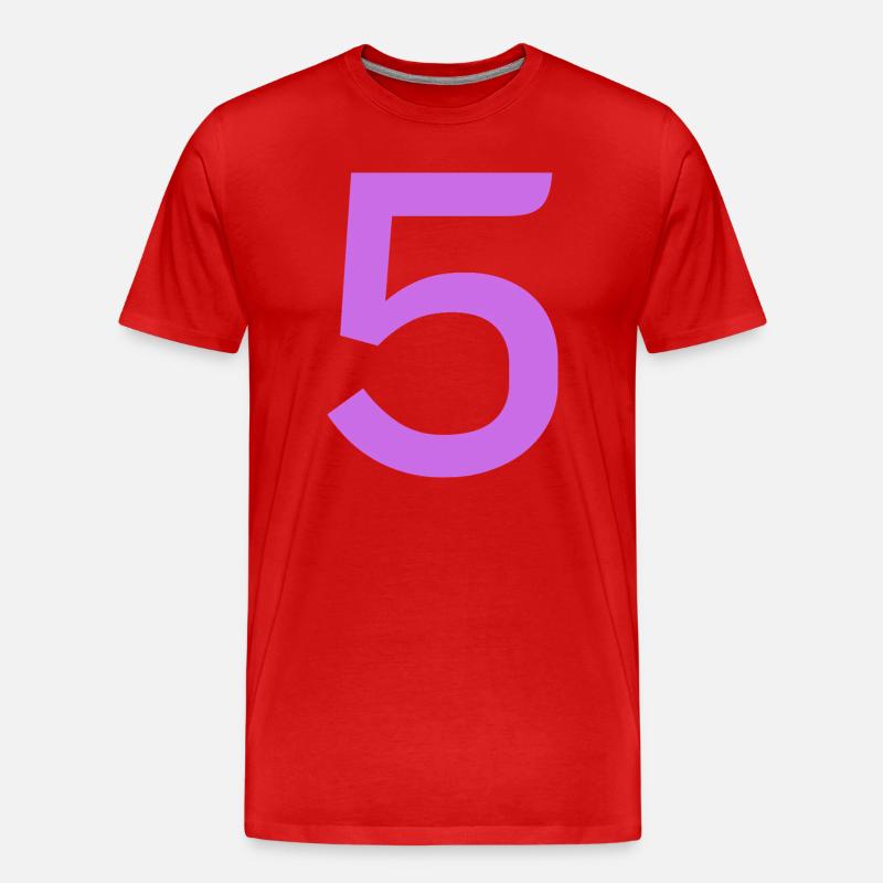 5 - Männer Premium Bio T-Shirt - Rot