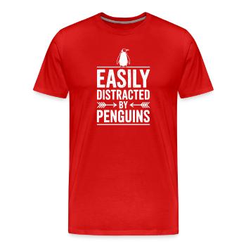 Dictons des manchots Drôle de cadeau des manchots - T-shirt bio Premium Homme - rouge - Devant - Damien (186cm)