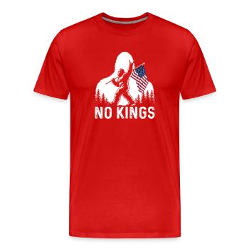 No Kings Patriotic Freedom Democracy - Men's Premium Organic T-Shirt - red - Front - Damien (186cm)