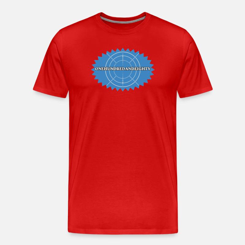 One Hundred and Eighty Target Retro - Men's Premium Organic T-Shirt - red