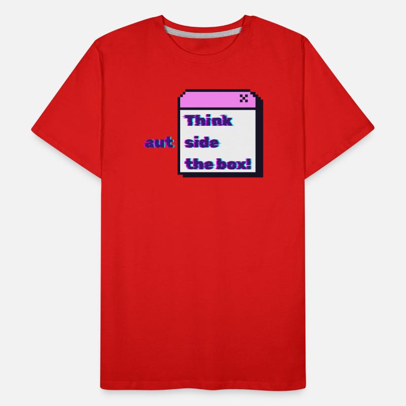Think autside the box - Glitch Männer Premium Bio T-Shirt