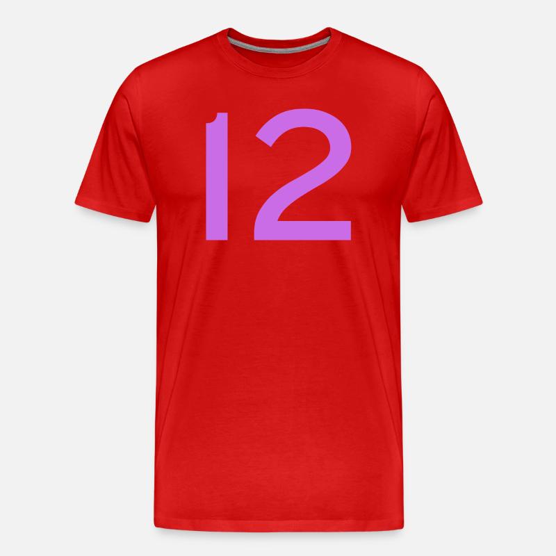 12 - T-shirt bio Premium Homme - rouge