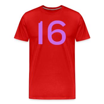 16 - T-shirt bio Premium Homme - rouge - Devant - Damien (186cm)
