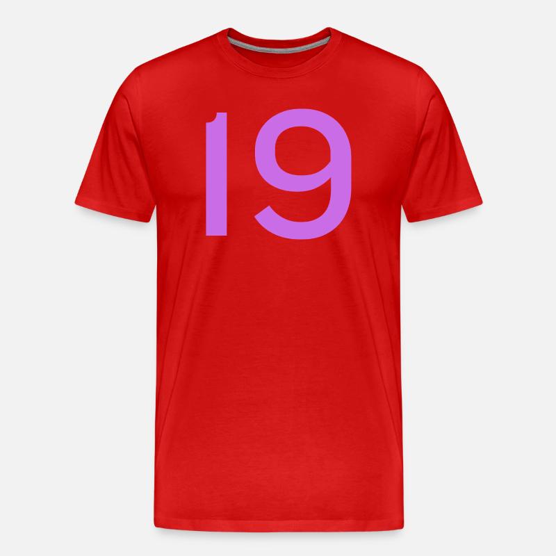 19 - Männer Premium Bio T-Shirt - Rot