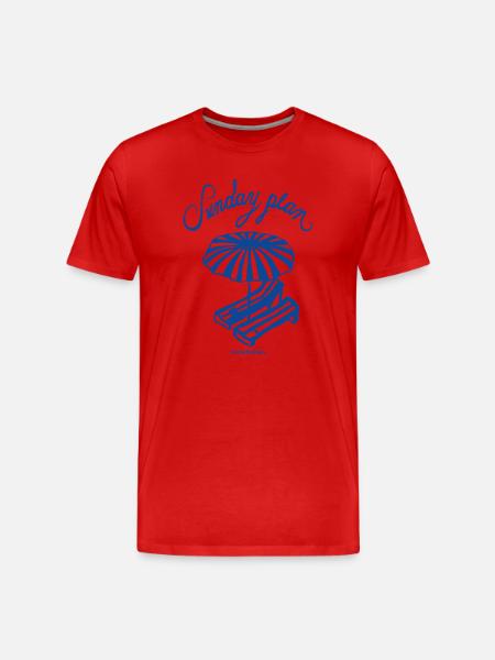 Sunday schedule beach rest - Men's Premium Organic T-Shirt - red