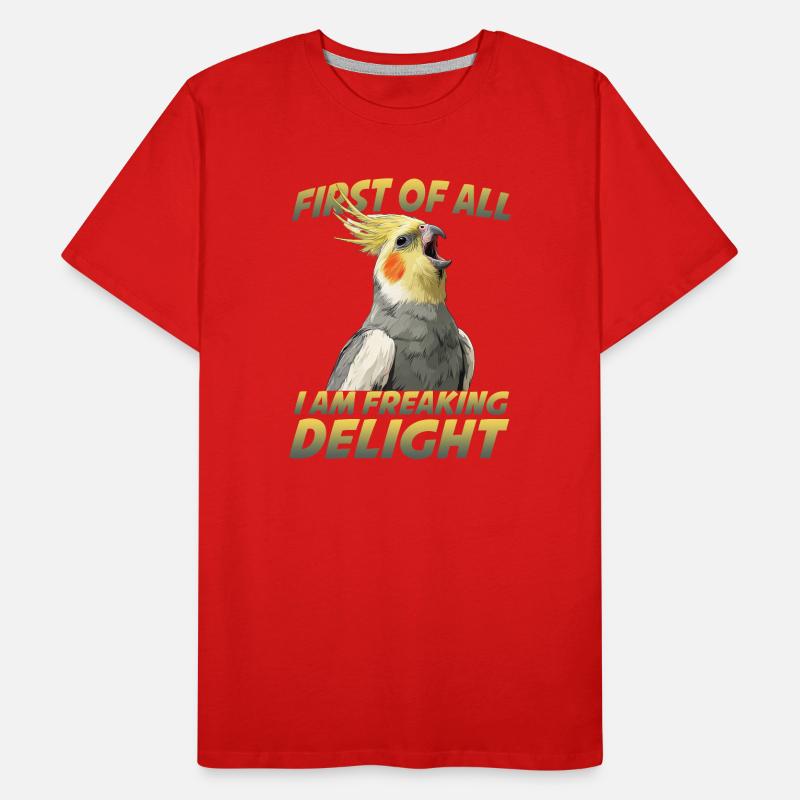 Humour de calopsitte Oiseau Calopsitte Perroquet T-shirt bio Premium Homme