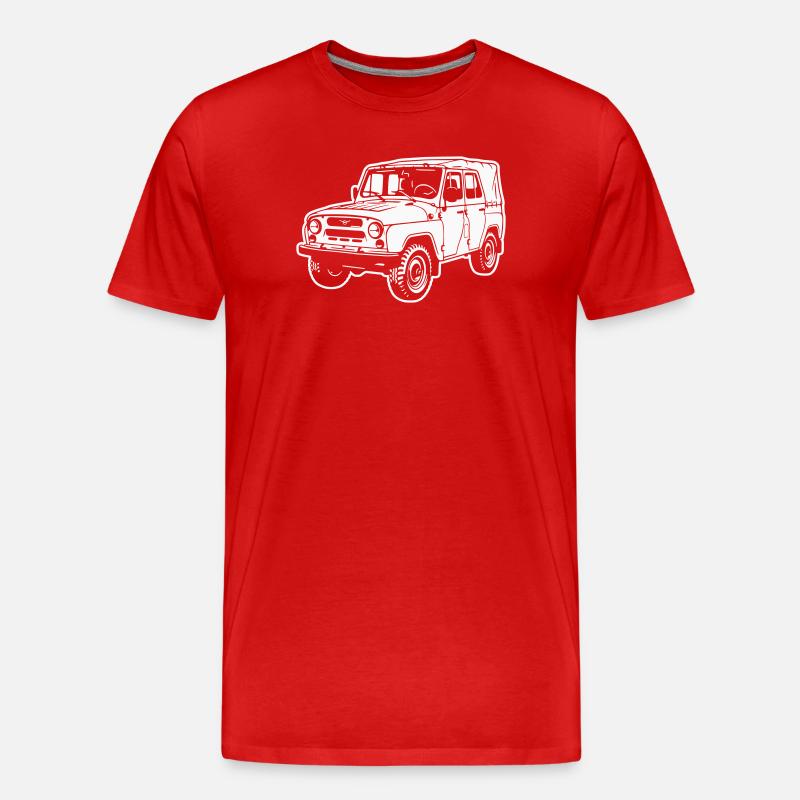 UAZ off-road vehicle (difference image) - Men's Premium Organic T-Shirt - red