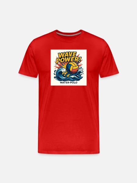 Power Water Polo Wave - Men's Premium Organic T-Shirt - red