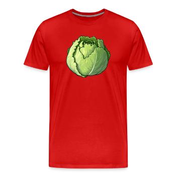 salade - T-shirt bio Premium Homme - rouge - Devant - Damien (186cm)