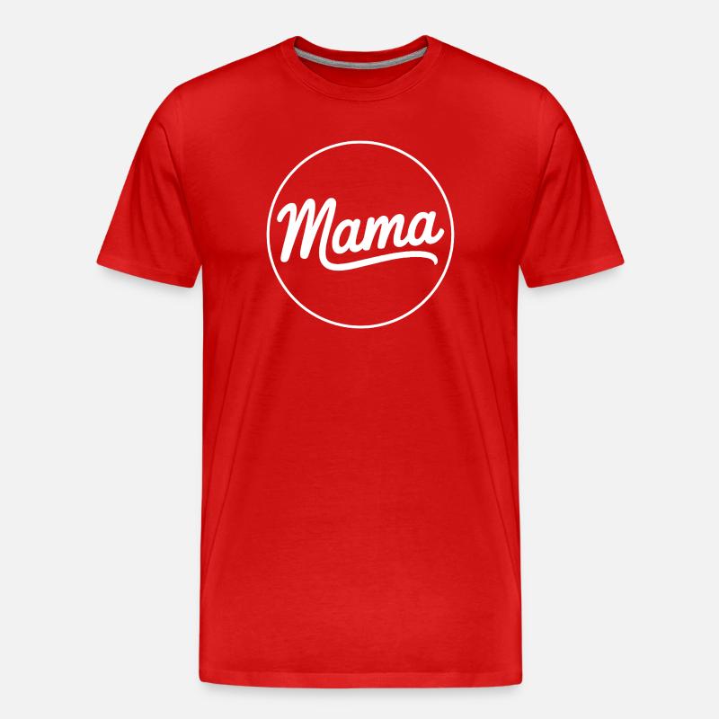 Mama Circle Emblem - Männer Premium Bio T-Shirt - Rot