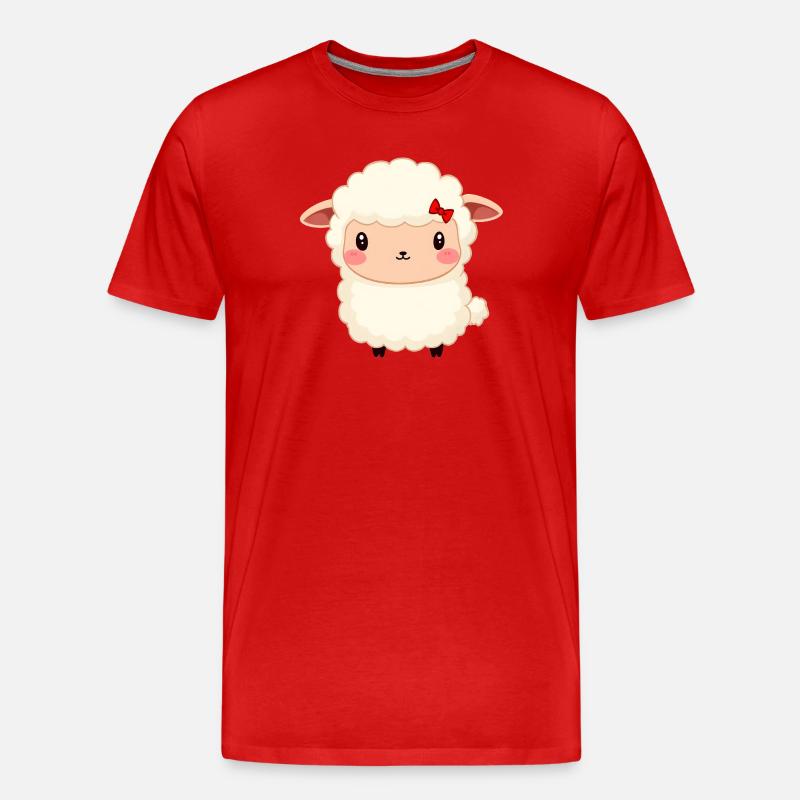 Schaf - Männer Premium Bio T-Shirt - Rot
