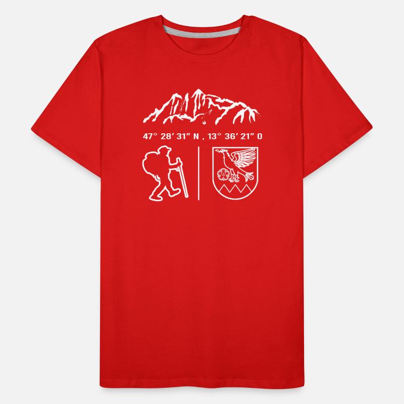 Ramsau Dachstein Wanderer Wappen Männer Premium Bio T-Shirt