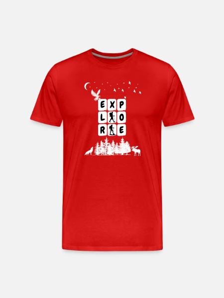 Explore Camping Graphic - Men's Premium Organic T-Shirt - red