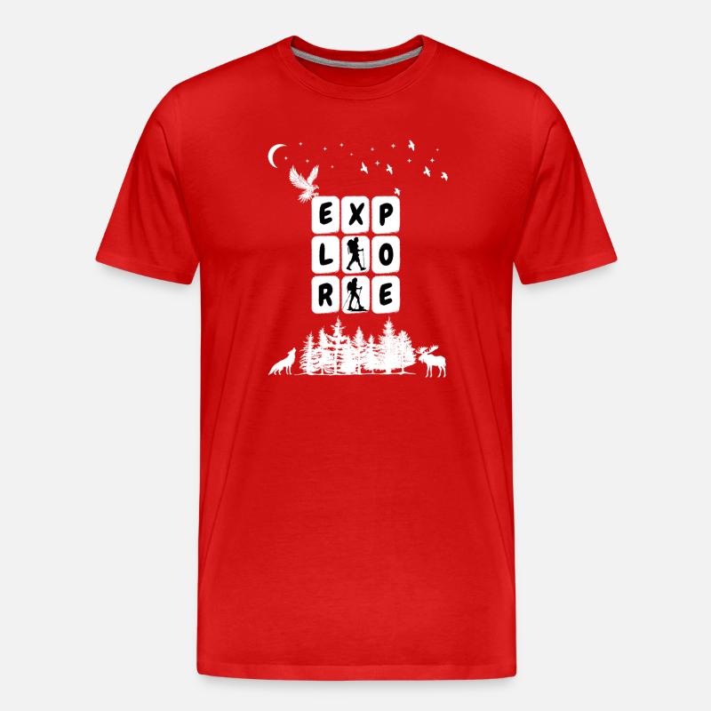 Explore Camping Graphic - Men's Premium Organic T-Shirt - red