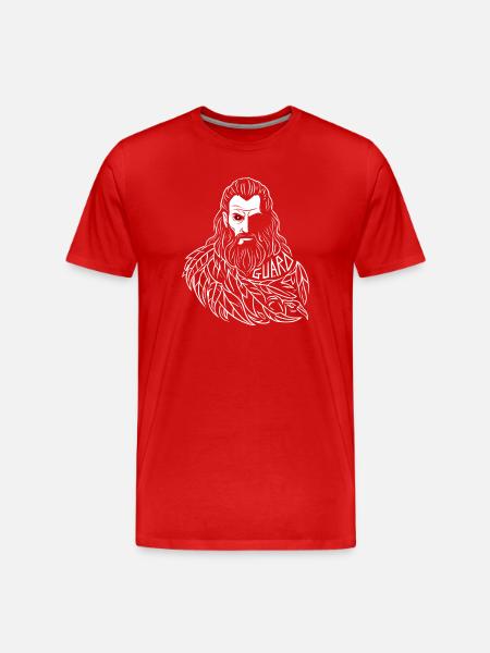 Odin's Eye, Norse Guardian - Men's Premium Organic T-Shirt - red
