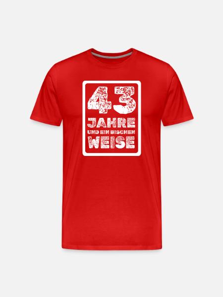 43 - Männer Premium Bio T-Shirt - Rot