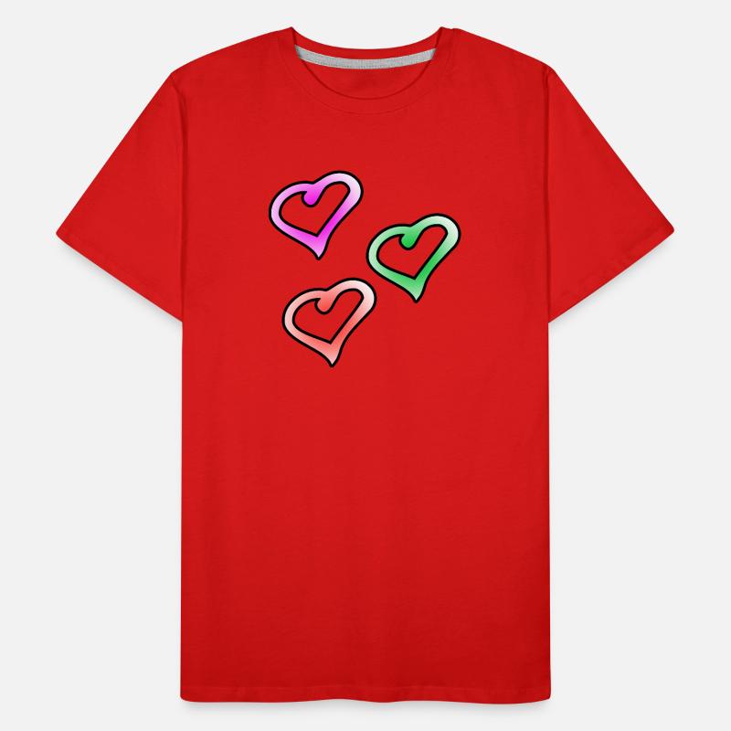 Hearts Men's Premium Organic T-Shirt