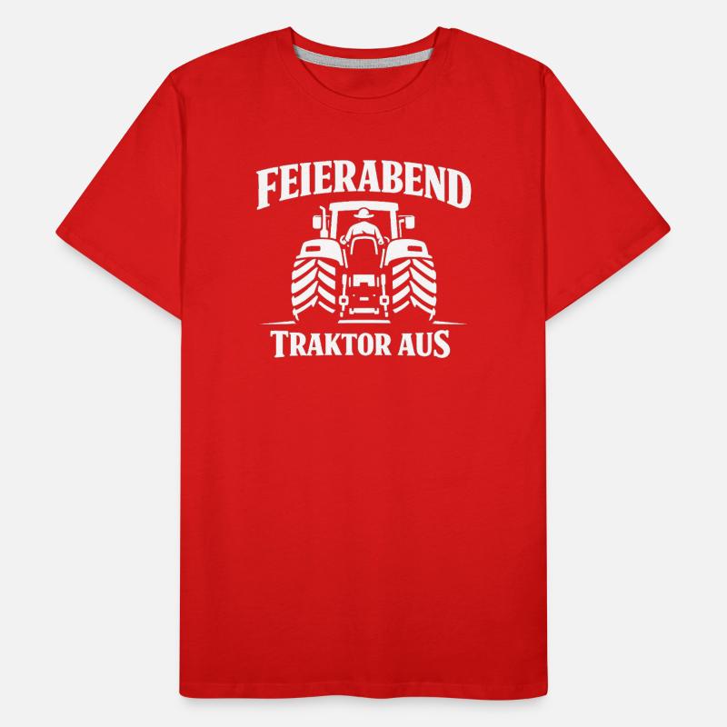 Feierabend Traktor Aus Männer Premium Bio T-Shirt