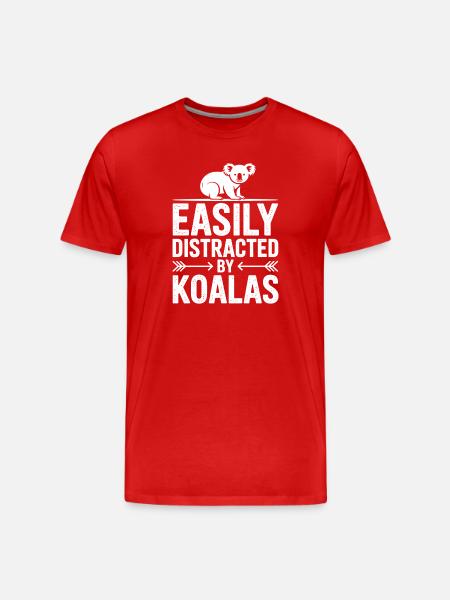 Koala Sayings Koalas Funny Koala Gift - Men's Premium Organic T-Shirt - red