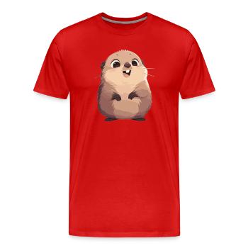 Marmottes Marmotte - T-shirt bio Premium Homme - rouge - Devant - Damien (186cm)