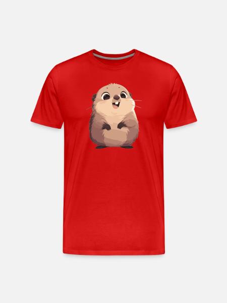 Marmots Groundhog - Men's Premium Organic T-Shirt - red