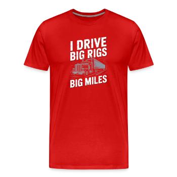 Trucker Driver Diesel Truck Professional Driver - Men's Premium Organic T-Shirt - red - Front - Damien (186cm)