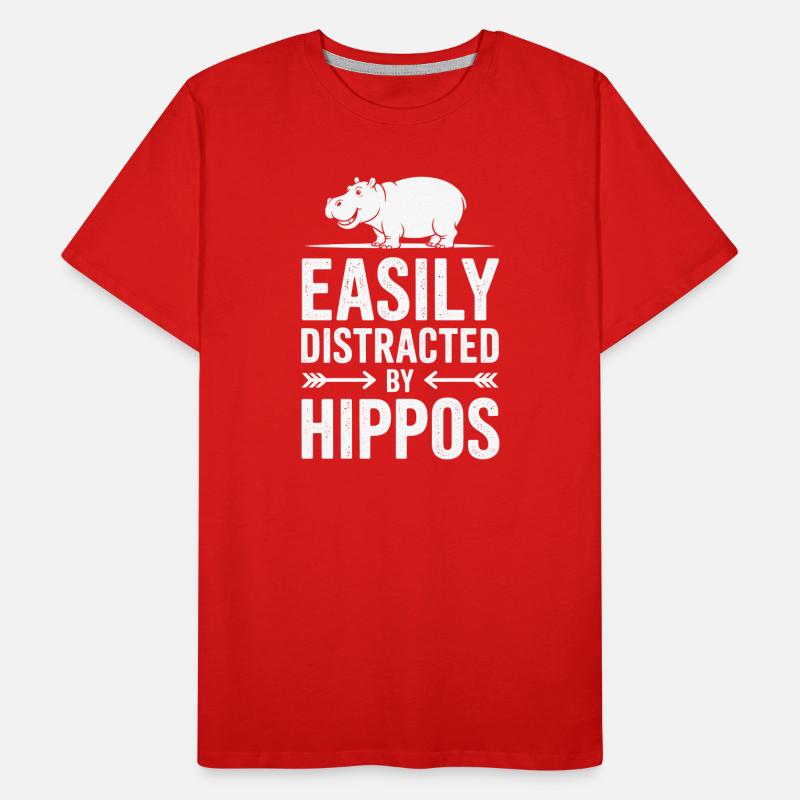 Nilpferd Sprüche Flusspferd Witz Nilpferd Geschenk Männer Premium Bio T-Shirt