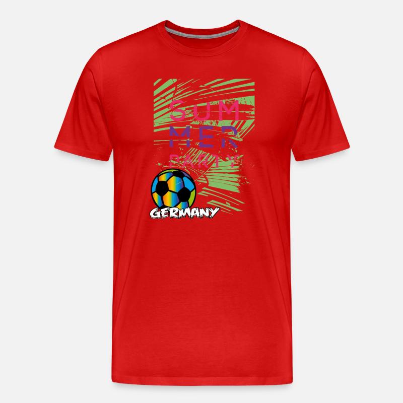Fußball Party - Männer Premium Bio T-Shirt - Rot